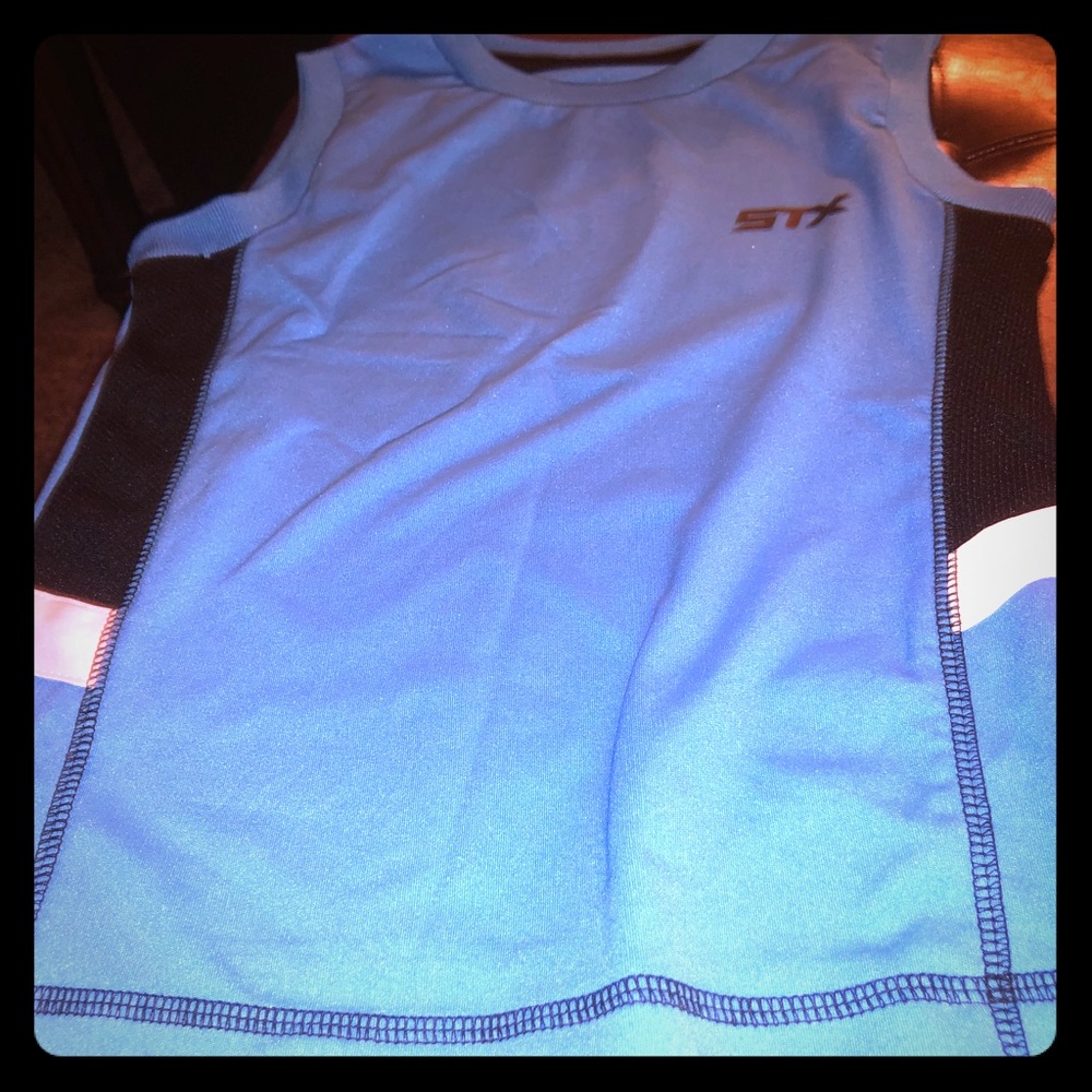 Boys blue tank top